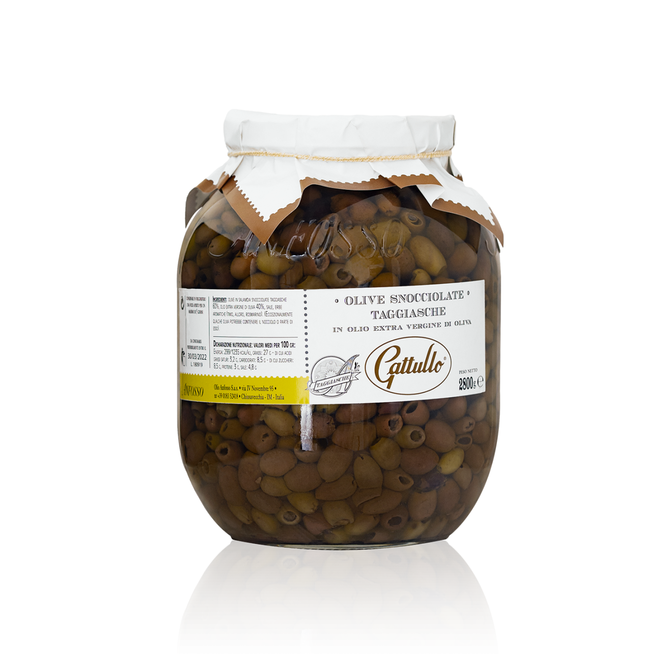 Pitted Taggiasca Olives 2800 gr